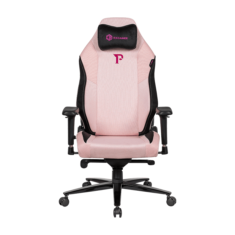 RXGAMER RX-2070-1R-B Modern pink mesh breathable na may foot pedals Home computer gaming chair