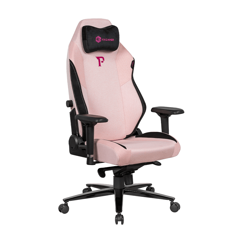 RXGAMER RX-2070-1R-B Modern pink mesh breathable na may foot pedals Home computer gaming chair