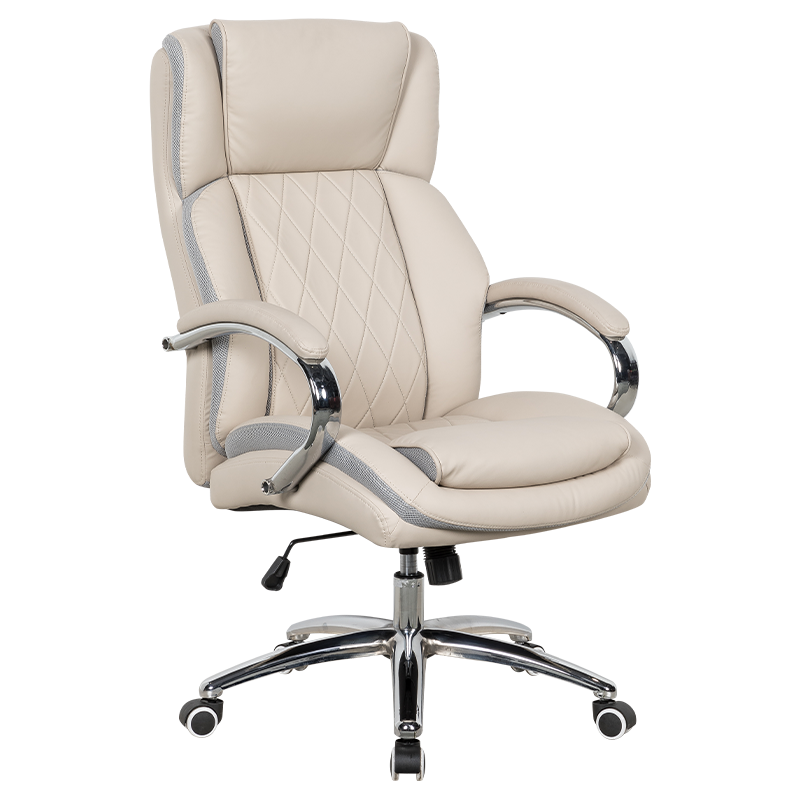 RXGAMER RX-9106 Beige Cat-Scratch Leather Slight-Tilt Office Chair