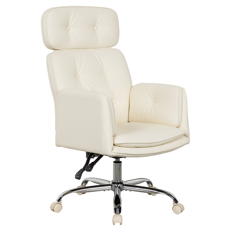 RXGAMER RX-9130 Cream-Tone Multi-Angle Reclining Silent-Glide Office Chair